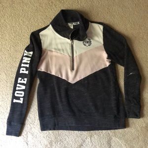 VS pink quarter zip pullover